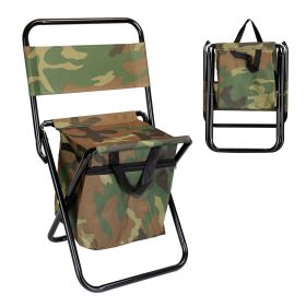 Foldable Fishing Chair With Backrest Built-In Cooler Bag Portable Handle Outdoor Lightweight Fishing Stool For Camping Hiking Hunting (Type: Fish_Chair)
