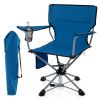 360AA Swivel Hunting Chair Portable Foldable Hunting Chair with Mesh Cup Holder and Storage Pockets